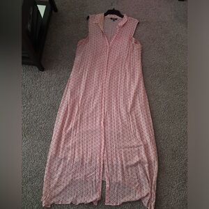 Sleeveless maxi dress with slip size 2x blush